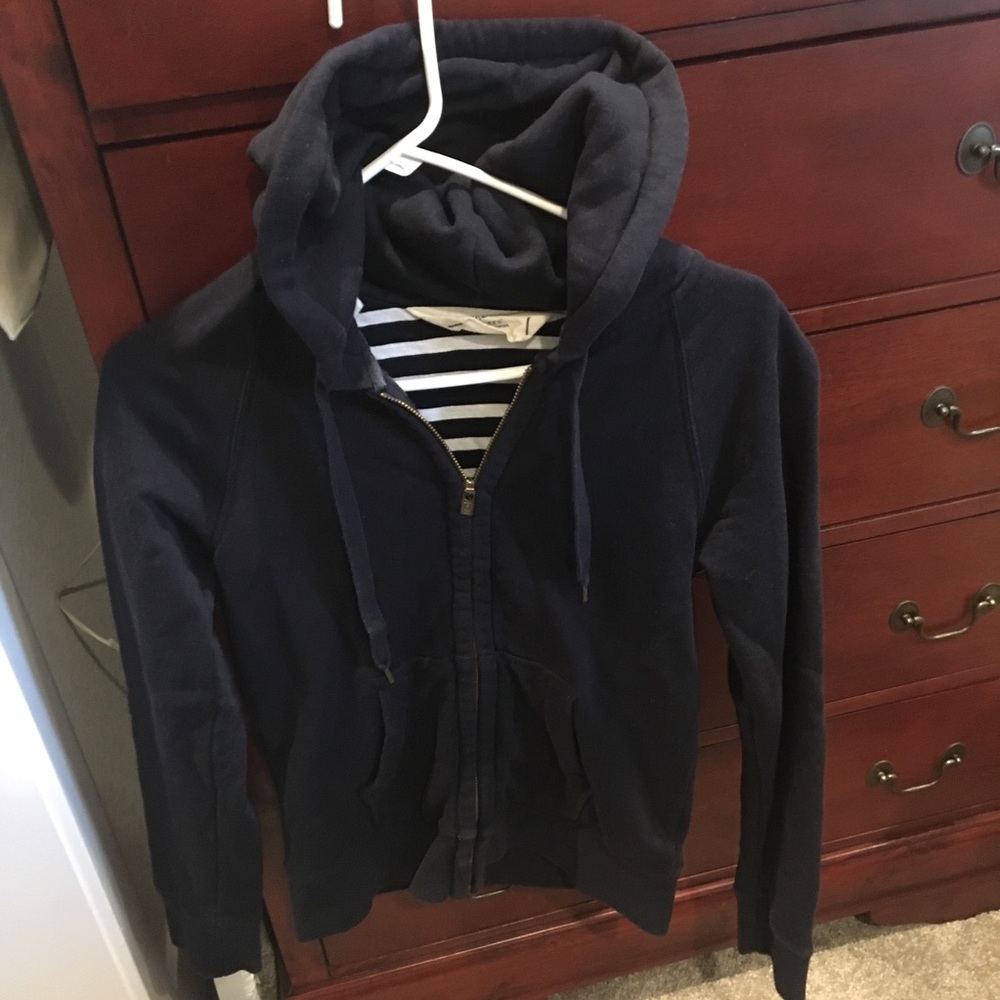 J. Crew Navy Blue Zip Hoodie
